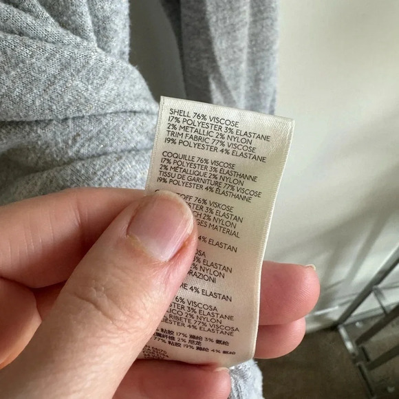 Anthropologie Saturday Sunday Cowl Neck metallic Striped Pullover knit top - Picture 8 of 8